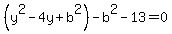 +%28y%5E2-4y%2Bb%5E2%29-b%5E2-13+=0