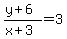 +%28y+%2B+6%29+%2F+%28x+%2B+3%29+=+3+
