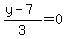 +%28y-7%29%2F3++=+0