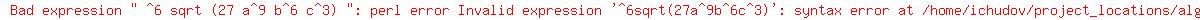 +%5E6+sqrt+%2827+a%5E9+b%5E6+c%5E3%29+