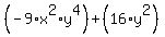++%28-9%2Ax%5E2%2Ay%5E4%29+%2B+%2816%2Ay%5E2%29+