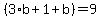 ++%283%2Ab%2B1+%2B+b%29+=+9+
