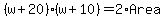 ++%28w%2B20%29%28w%2B10%29+=+2%2AArea+