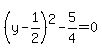 ++%28y-1%2F2%29%5E2-5%2F4=0