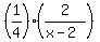 ++++%281%2F4%29+%2A+%282%2F%28x-2%29%29+