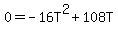 +++0=+-16T%5E2+%2B+108T