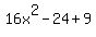 +++16x%5E2-24%2B9++