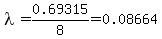 +++lambda+=+0.69315%2F8+=+0.08664+