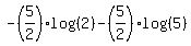 ++-%285%2F2%29log%28%282%29%29-%285%2F2%29log%28%285%29%29