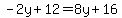 ++-2y%2B12=+8y+%2B16