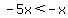 ++-5x%3C-x++