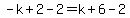 ++-k%2B2-2=k%2B6-2++
