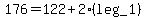 ++176+=+122+%2B+2%28leg_1%29+