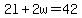 ++2l%2B2w+=+42+