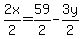 \"++2x%2F2+=+59%2F2+-3y%2F2+\"