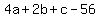 ++4a+%2B+2b+%2B+c+-+56+