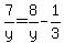 ++7%2Fy+=+8%2Fy+-+1%2F3