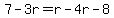 ++7-3r=+r-4r-8+