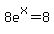++8e%5Ex+=+8+