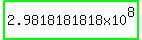 ++highlight_green%282.9818181818x10%5E8+%29+