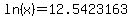 ++ln%28x%29+=+12.5423163+