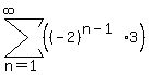 ++sum%28%28%28-2%29%5E%28n-1%29%2A3%29%2C+n=1%2Cinfinity%29+