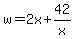 ++w=2x%2B++42%2Fx++
