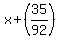 ++x%2B%2835%2F92%29+