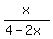 ++x%2F%284+-+2x%29++