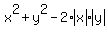++x%5E2+%2B+y%5E2++-+2%2Aabs%28x%29%2Aabs%28y%29+