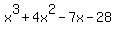 ++x%5E3%2B4x%5E2-7x-28+