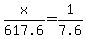 ++x+%2F+617.6++=+1%2F7.6+