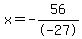 ++x+=+-+56%2F-27