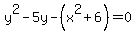 ++y%5E2-5y-%28x%5E2%2B6%29=0