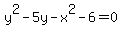 ++y%5E2-5y-x%5E2-6=0