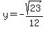 ++y+=+-sqrt%2823%29%2F12+