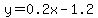 ++y+=+0.2x-1.2