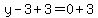 ++y+-+3+%2B+3++=+0+%2B+3+