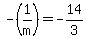 +-%281%2Fm%29+=+-14%2F3+