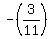 +-%283%2F11%29+