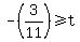 +-%283%2F11%29+%3E=+t+