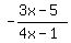 +-%283x-5%29%2F%284x-1%29%29+