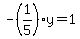 +-+%281%2F5%29y+=+1