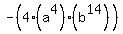 +-+%284%28a%5E4%29%28b%5E14%29%29+
