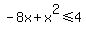 +-+8x+%2B+x%5E2+%3C=+4