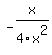 +-+x%2F4x%5E2