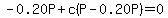 +-0.20P+%2B+c%28P-0.20P%29+=+0+