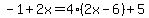 +-1%2B2x=4%282x-6%29%2B5+