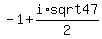 +-1%2Bi+%2A+sqrt47%2F2+