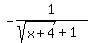 +-1%2F%28sqrt%28x%2B4%29%2B1%29+
